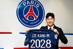 巴黎圣日耳曼法甲战胜里尔李刚仁助攻破门